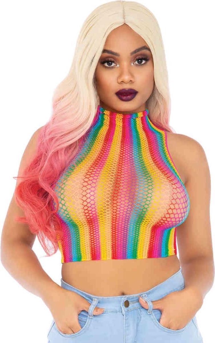 Leg Avenue Regenboog Net Top