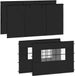 VONROC Set de parois latérales - Noir - 3x4,5m - Étanche - Protection UV 50+