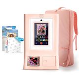 HP Sprocket Fotobooth Machine Instant Kleur Foto Printer (Roze) STARTER Bundel + Zink Papier (100 Vellen) + Gepolsterde Draagtas