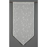 GARDINIA Kanten panneaux met bloemenborduurwerk, raamdecoratie, semi-transparant, wit, 60 x 120 cm