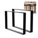 Amig - Rechthoekige binnenring - Model 662-40 x 20 mm - Beschermer voor tafel-, stoel-, kruk- en wandelstokpoten - Ideaal voor het beschermen van vloeren tegen krassen - Zwart polyethyleen