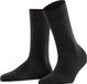FALKE Sensitive Berlin met comfort tailleband wol katoen sokken dames zwart - maat 35-38