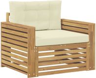 vidaXL Buitensofa Polyester Bruin en crèmekleurig