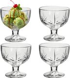 Alessandro ijscoupe Fiji - 4x stuks - glas - kristal - 270 ml