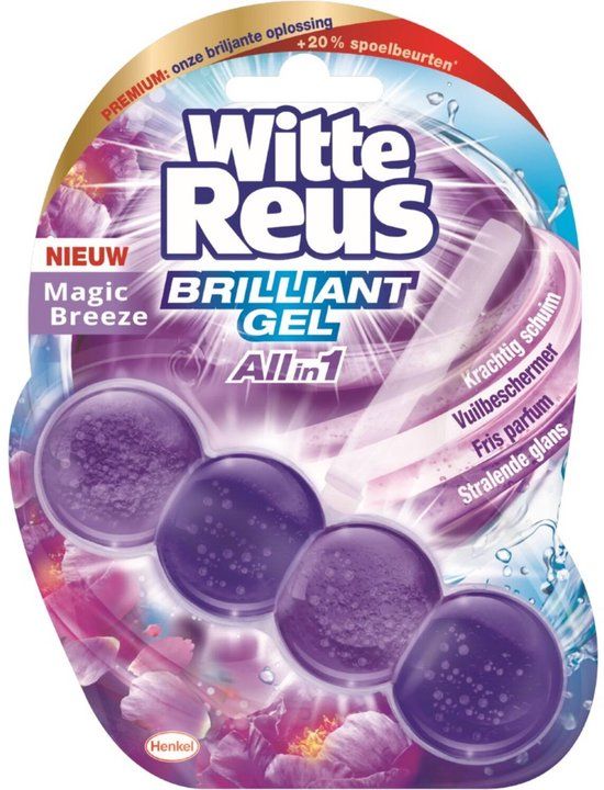 Witte Reus toiletblok Brilliant Gel Magic Breeze (42 gram)