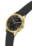 Guess Chandler Quartz Analoog Horloge Zwart Kast Gemaakt Van 100% Roestvrij Staal En Een Bandje Van 100% Siliconen 40 GW0973G1, GW0973G2, GW0973G5