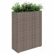 VidaXL Jardinière haute gris 55 x 22 x 70 cm poly rotin