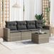 Maison Exclusive - Ensemble de jardin pour le jardin, composé de 5 pièces, avec coussins gris clair, en polyrotin