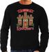 Bellatio Decorations foute kersttrui/sweater heren - Rudolf Reinbeers - zwart - rendier/bier XL