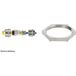 Wiska Verschraubung EMV avec contre-écrou PG16x1,41 avec insert de terre incl. joint torique laiton (CuZn) nickelé longueur de filetage 6,0mm - 1 pièce