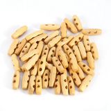 Merkloos Dailygoods Houten Tuimelknoppen 50 Stuks - Ovale Knoppen 3 cm - 2 Gaten