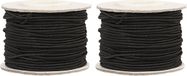 Creativ Company B.V. 2x Rouleaux élastique noir 1 mm x 20 mètres