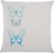 Vervaco Borduurkussen kit - 3 Vlinders in blauwe tinten - PN-0157407