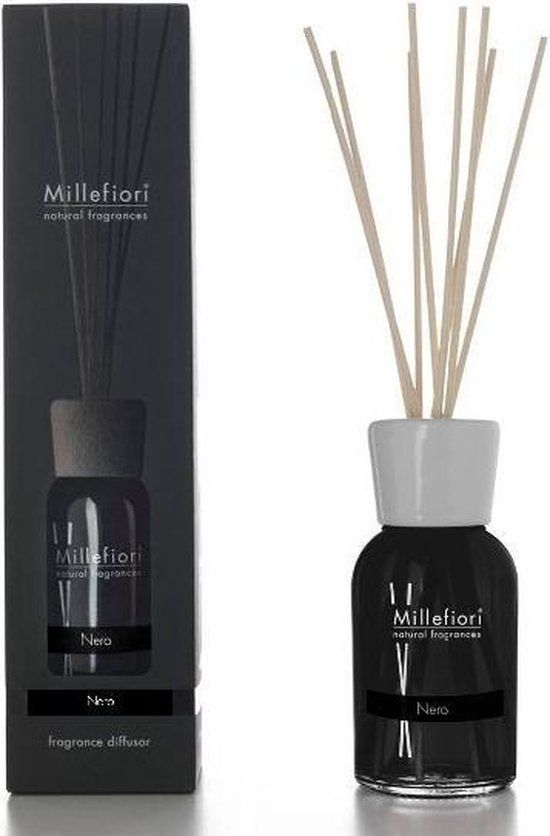 Millefiori Milano Geurstokjes 500 ml - Nero - Houtachtig