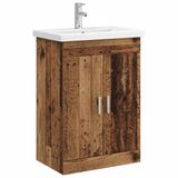 vidaXL Badkamermeubel Set Oud hout 61 x 40 x 84,5 cm Bewerkt hout