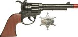 Duckiez Cowboy speelgoed pistool - 24 cm - met sheriff ster