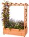 Merkloos Plantenbak met klimrek - 114x100x44 cm - hout - oranje