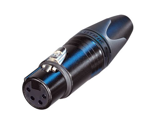 Neutrik NC4FXX-B - XLR connector - female - zwart