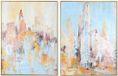 DKD Home Decor Stad Schilderij 60 x 3,5 x 80 cm (2 Stuks)