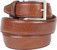 Profuomo Riem Kalfsleer Bruin - Maat 100 - Heren - Riem casual