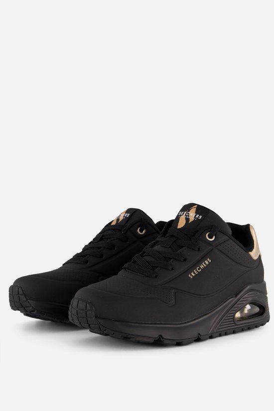 Skechers Uno - Golden Air Dames Sneakers - Zwart