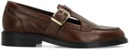 Manfield - Dames - Donkerbruine suède loafers - Maat 39
