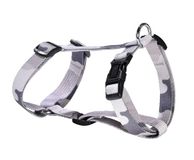 Bobby Camouflage Hondentuigje maat M, halsomtrek 30-46 cm, borstomtrek 40-64 cm, met metalen ring, kleur camouflage grijs