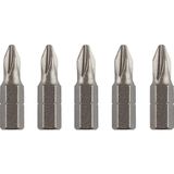 kwb 5 x Standaard bits 25 mm PH Set Basic gebruik 120040 (1/4", ISO 1173, C 6.3)