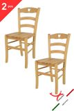 t m c s Tommychairs Cuore - Eetkamerstoelen - Set van 2 - Naturel - Hout