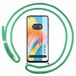 Tumundosmartphone Transparante ophanghoes voor Oppo A78 4G met koord, watergroen