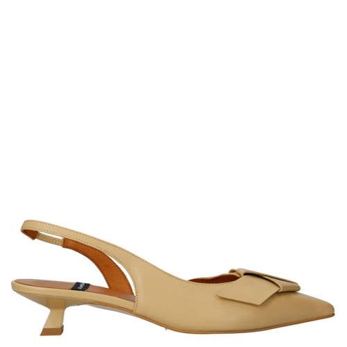 Angel Alarcon leren slingback pumps geel