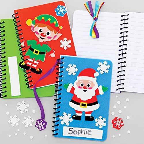 Baker Ross FE994 mini kerst notitieboekjes voor kinderen - Pak of 4
