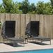 Maison Exclusive - 2 tuinstoelen met parasol en tafel, grijs, van polyrotan