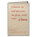 CIT-1018 Citaatkaart CIT-1018 Liefde ziet niet met de ogen, maar met de ziel Shakespeare op natuurlijk vezelpapier met envelop - Gemaakt in Frankrijk