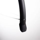 Eurofender Achterspatbord 28 inch - Compact Lampo-systeem - Mat zwart kunststof - 58 mm breed - Inclusief spatlap