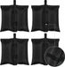 Collox Zandzakken - 4 stuks - Verzwarings tassen - Zwaar gewicht - Met handvat - 34x37 cm - Tuin - Noir