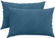 vidaXL - Zitkussens - 2 stuks - Blauw - 60 x 40 cm - Corduroy stof
