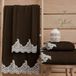 PETTI Artigiani Italiani - Serviettes de bain en tissu éponge 100% coton, set de serviettes 1 + 1, 2 pièces, 1 serviette pour le visage et 1 serviette, marron