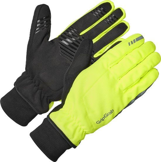 GripGrab Windster 2 Windproof Winter Gloves - Geel Hi-Vis - Maat M