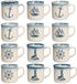 Bellatio Design Mok Nautic - 12 stuks - Aqua - 300 ml