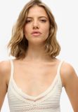 Superdry - Camisole en crochet - Femme - Hauts - Desert Bone Blanc cassé