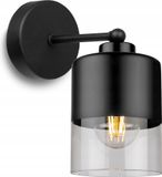 Moderne knisperende lamp met elegante glazen kap