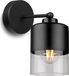 Moderne knisperende lamp met elegante glazen kap