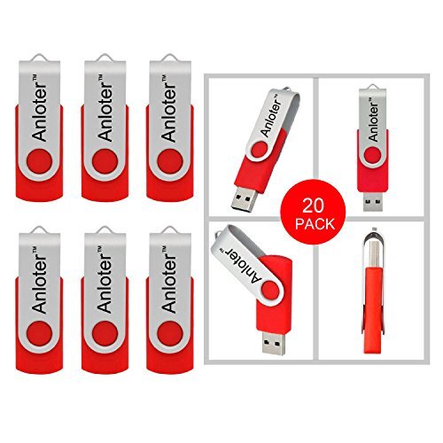 Anloter AnloterTM 20 Pack Mooi Draaibaar Ontwerp USB Flash Drive Memory Stick Vouwen Opslag Duim Stick Pen