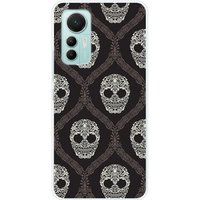 Xiaomi Mi 12 Lite Floral skull bedrukt siliconen hoesje