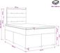 vidaXL Boxspringbed met matras en hoofdbord, blauw, 120 x 200 cm, stof
