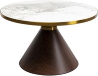 Kare Design Salontafel Cono Ø70cm Keramiek Walnoot