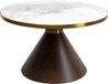 Kare Design Salontafel Cono Ø70cm Keramiek Walnoot