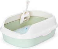 Nobleza Grote Open Kattenbak - Met Spatrand en Schepje - 55 x 39 x 19 cm - Maat L - Groen