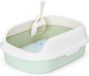 Nobleza Grote Open Kattenbak - Met Spatrand en Schepje - 55 x 39 x 19 cm - Maat L - Groen